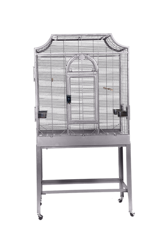 MA3221FL HQ 32" x 21" Elegant Style Flight Cage, Opening Top, Platinum 1" Bar Spacing available in Black and Platinum by A&amp;E Cage Company