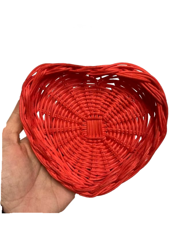 Rattan Heart Basket 5" by Feathered Addictions