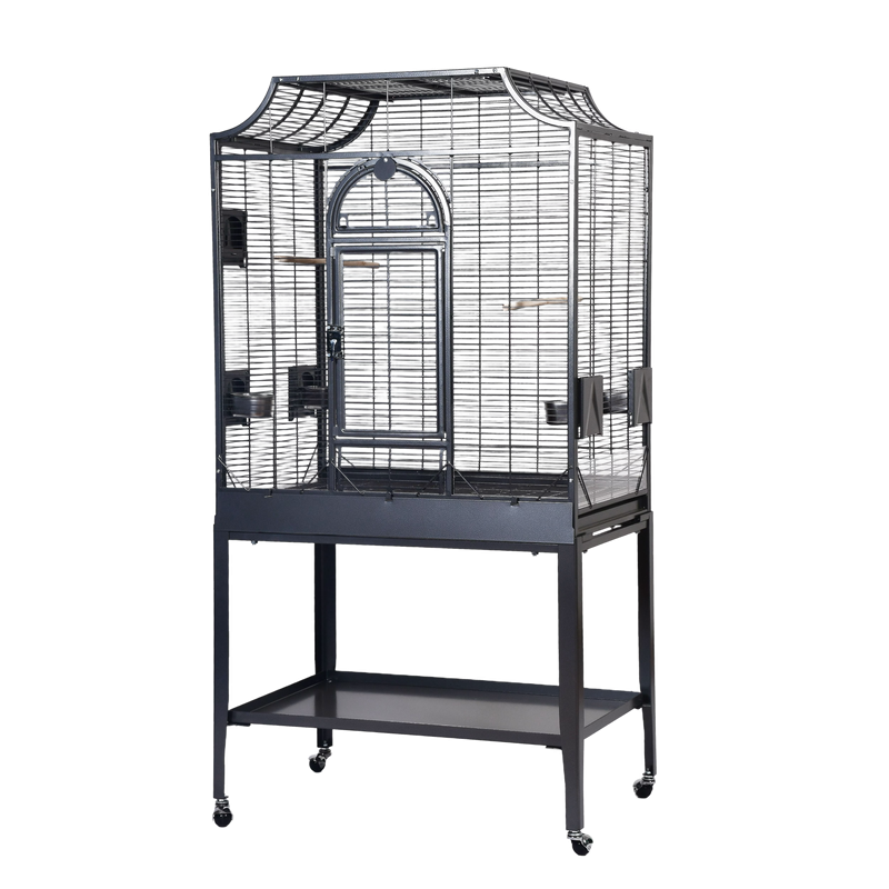 MA3221FL HQ 32" x 21" Elegant Style Flight Cage, Opening Top, in Black 1" Bar Spacing available in Black and Platinum by A&amp;E Cage Company