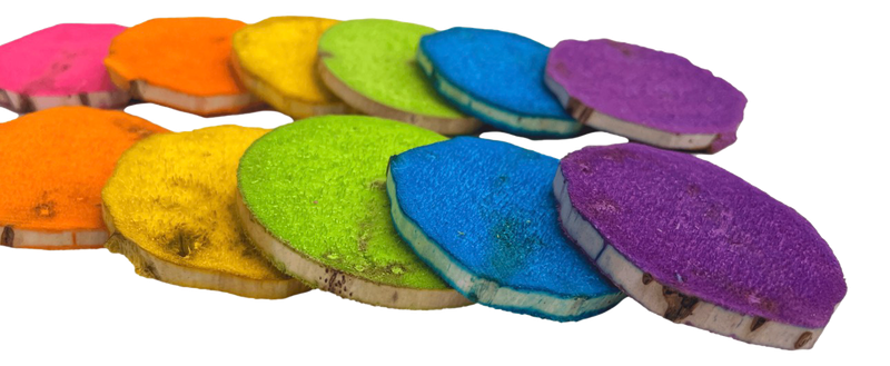 Hand Cut Yucca Medallions Colored - 12 Pack by Feathered Addictions