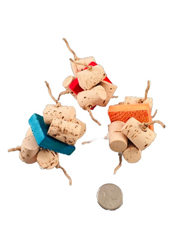 Porky Corky Foot Toy For Small &amp; Medium Birds by Feathered Addictions