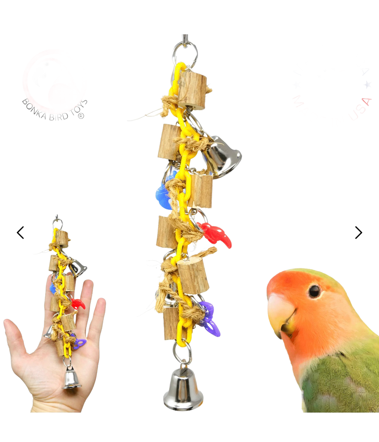 Wiggly Bell for Small Birds by Bonka Bird Toys