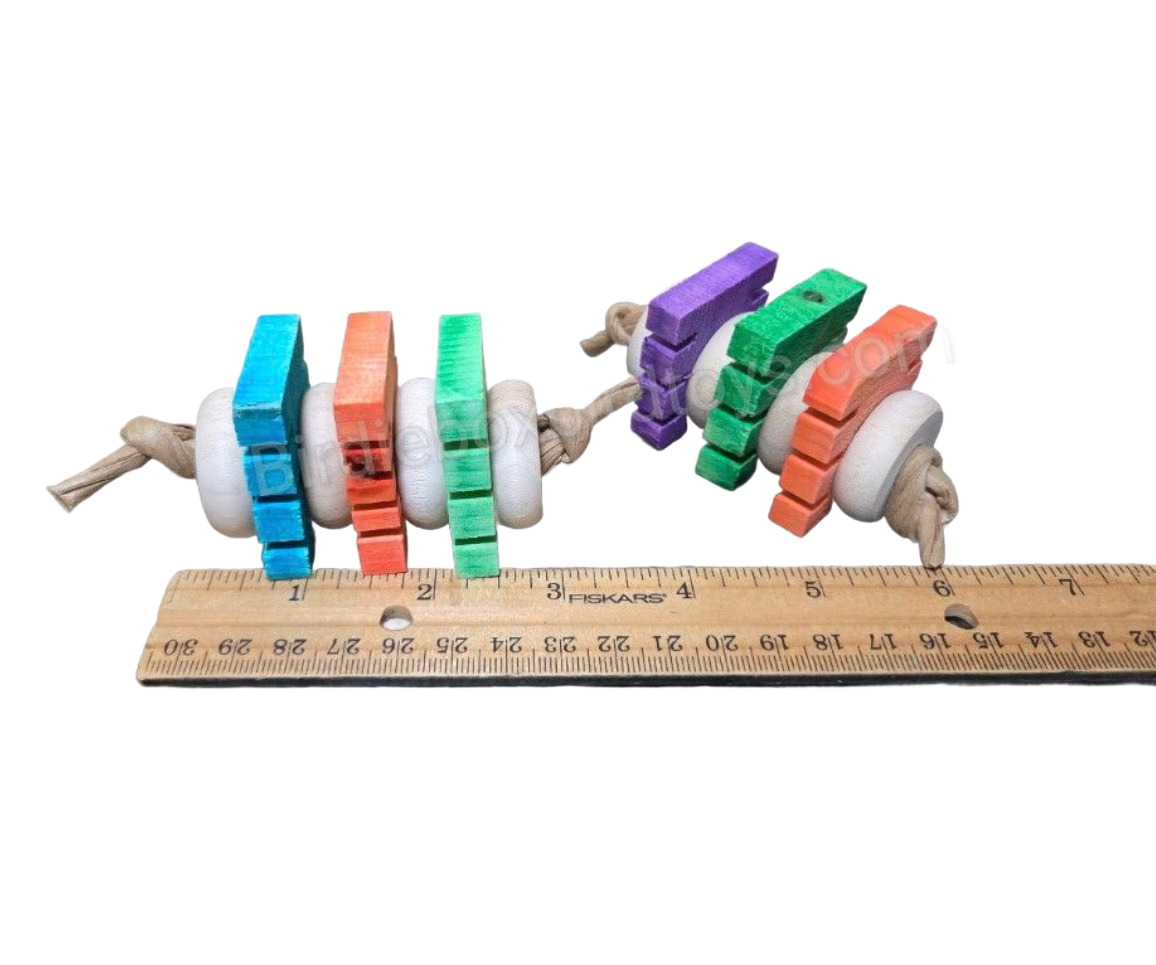 So Groovy Footie 2 Pack for Medium and Large Birds by Birdie Box Bird Toys