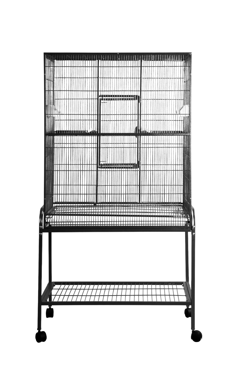13221 32" x 21" x 63"  Flight Cage &amp; Stand for Small Birds in Black, White or Platinum by A&amp;E Cage Company