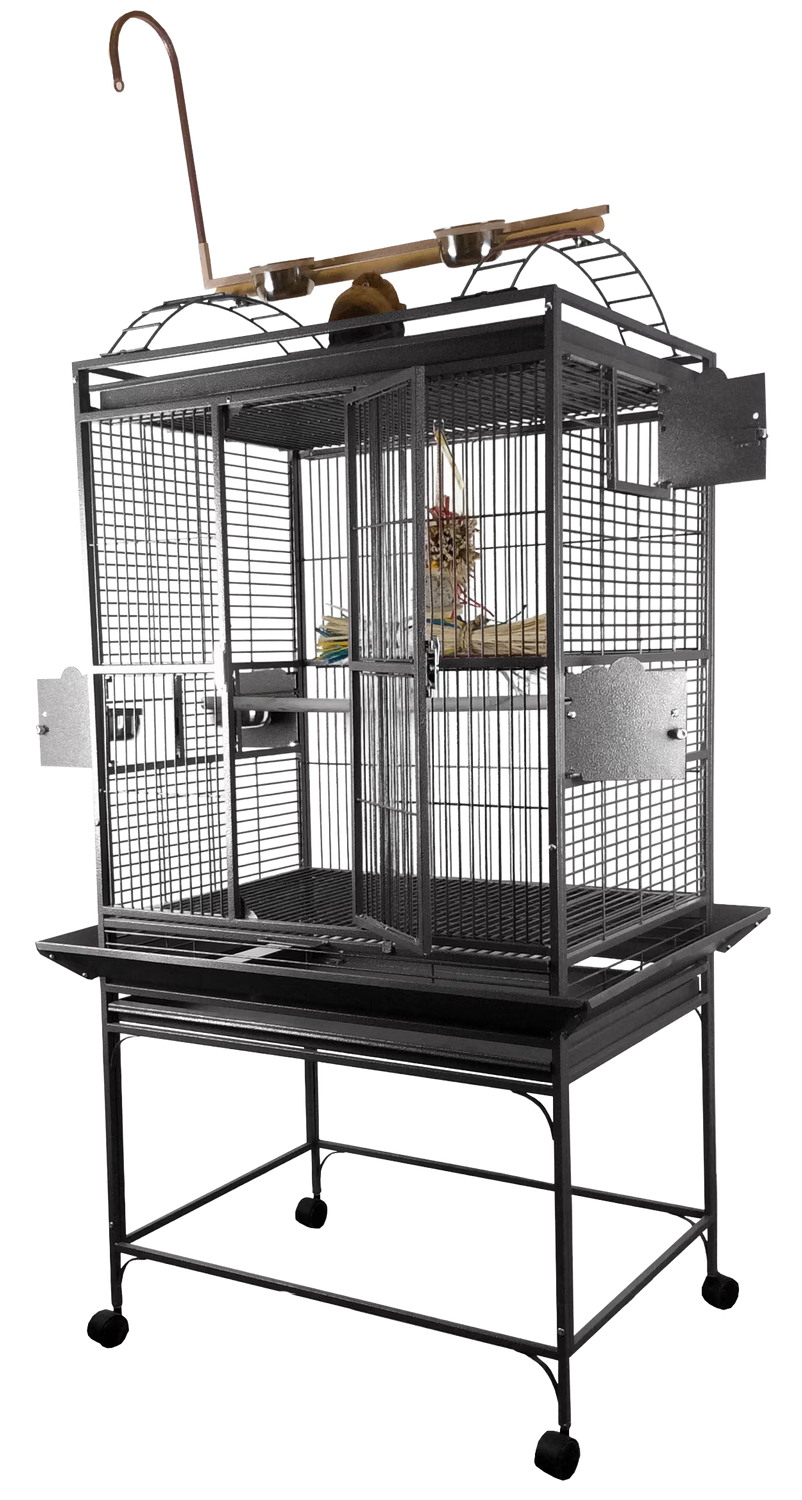 8003223 32" x 23" x 66" PlayTop Cage for Small and some Medium Birds in Black, White or Platinum by A&amp;E Cage Company