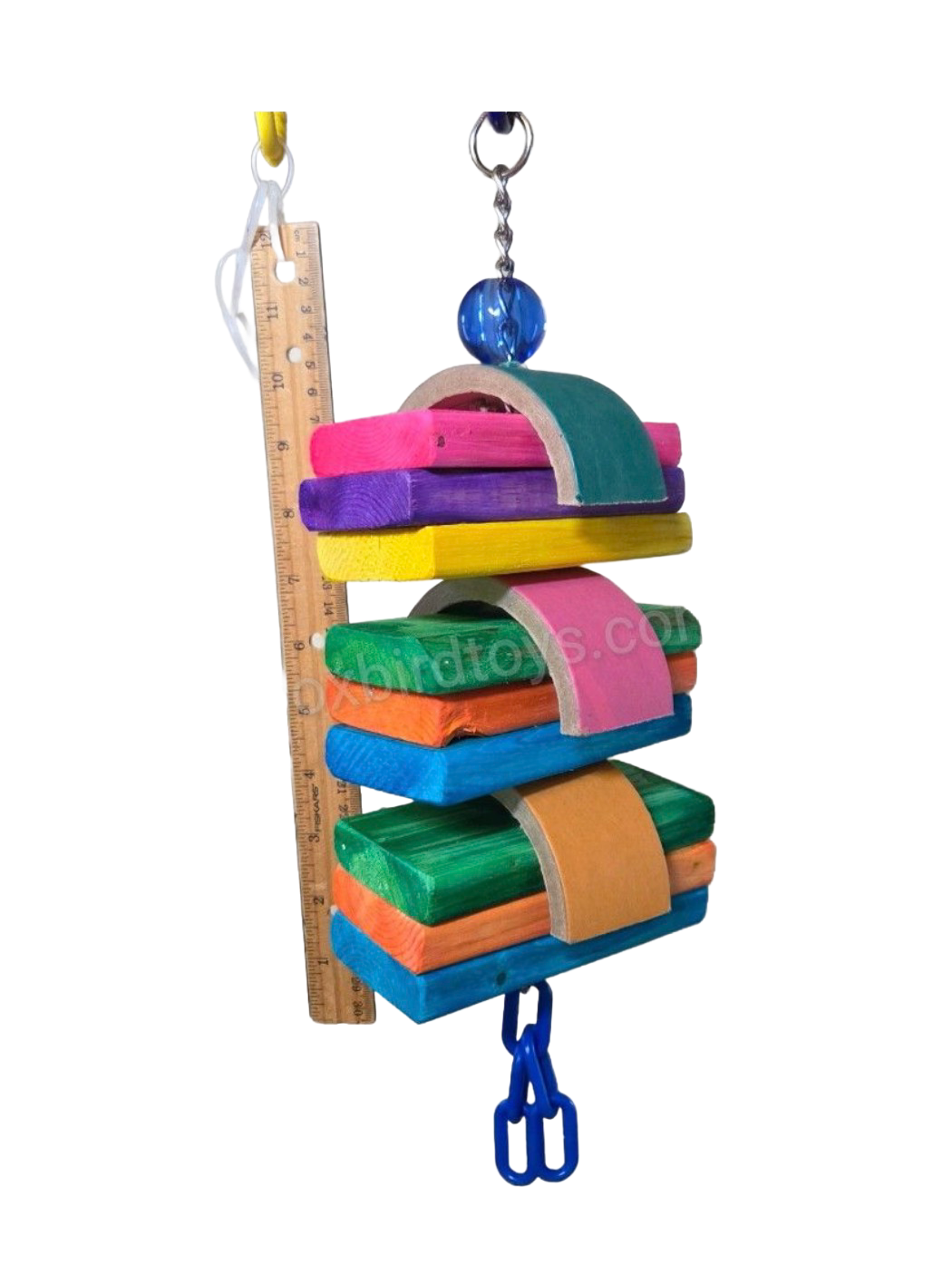 Half Bagel Planks for Large Birds by Birdie Box Bird Toys