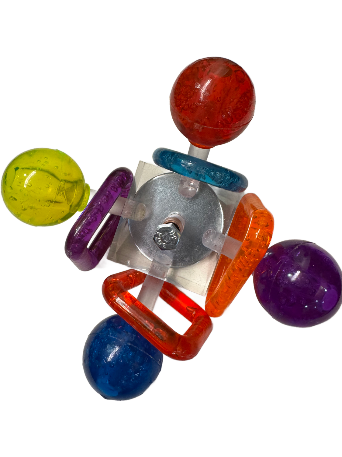 Merry Go Round with Shapes Cage Mount Acrylic Toy by Bell Plastics Bird Toys