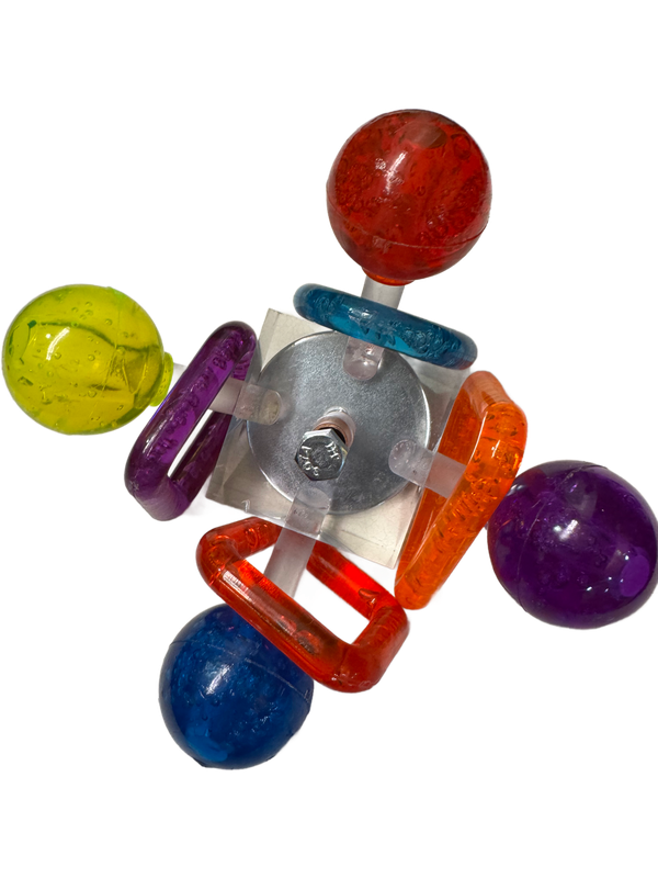 Merry Go Round with Shapes Cage Mount Acrylic Toy by Bell Plastics Bird Toys