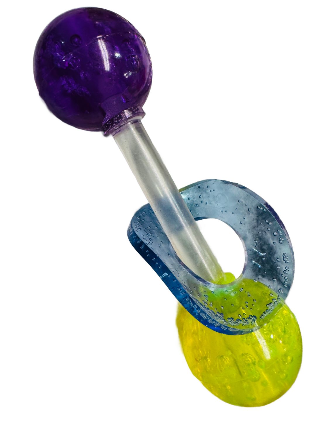 Barbell with Ball Ends Acrylic Foot Toy for Medium &amp; Large Birds by Bell Plastics Bird Toys