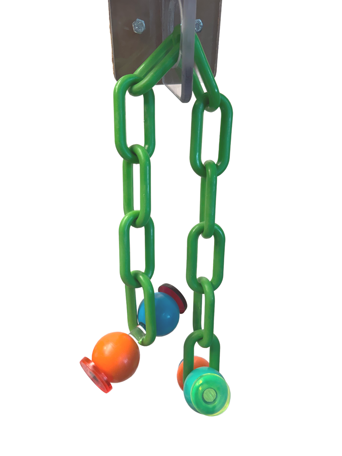 XL Chain Pull Acrylic Cage Mount Toy for Large Birds by Bell Plastics Bird Toys