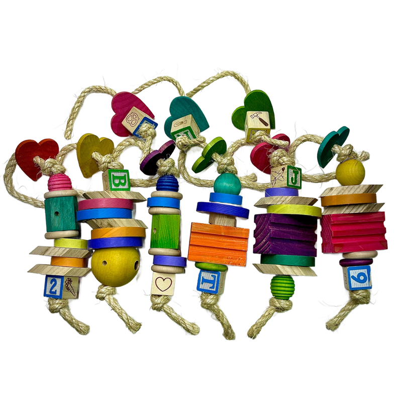 Paisley Toy Box REFILL for Cage Mount Toy for Large &amp; X-Large Birds including Hyacinth Macaws by Bite Me Birdie