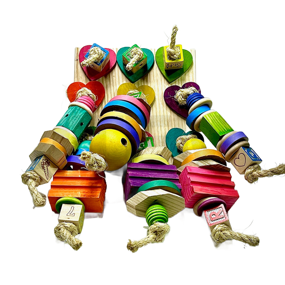 Paisley Toy Box Large Cage Mount Toy for Large &amp; X-Large Birds including Hyacinth Macaws by Bite Me Birdie