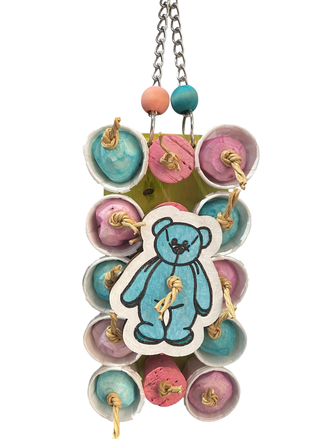 Beanie Baby Pine Busy Board Limited Edition for Small &amp; Medium Birds by Feathered Addictions