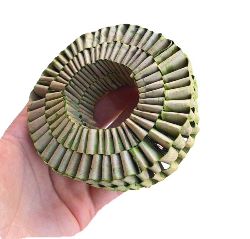 Light Palm Donut Colored 4" by Feathered Addictions