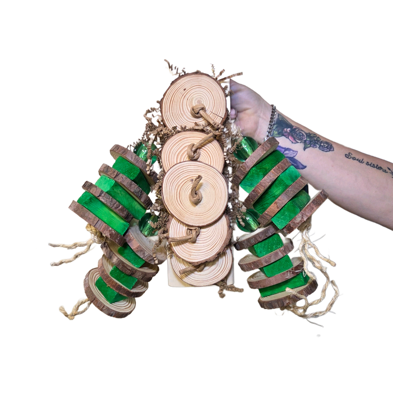 Round Robin Cage Mount with Sisal for Large Birds by Birdie Box Bird Toys