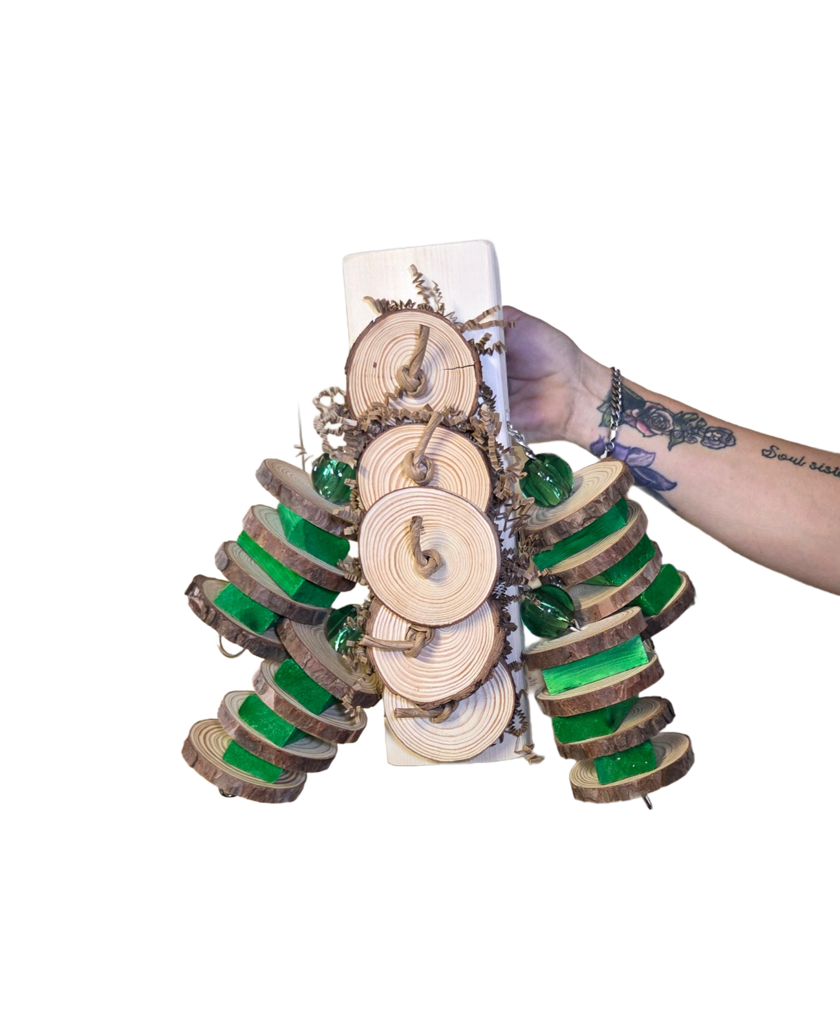 Round Robin Cage Mount with Chain for Large Birds by Birdie Box Bird Toys