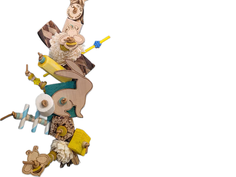 Honey Bunny Seagrass Shredder by Peter Piper Parrots - Limited Edition