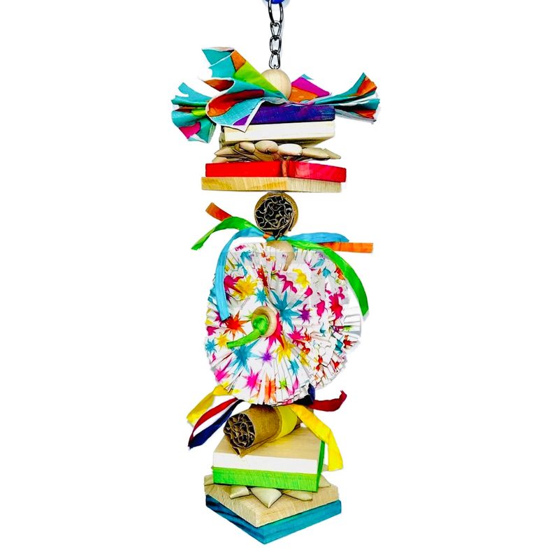 Tango Shreddables and Wood Toy for Medium Birds by Bite Me Birdie