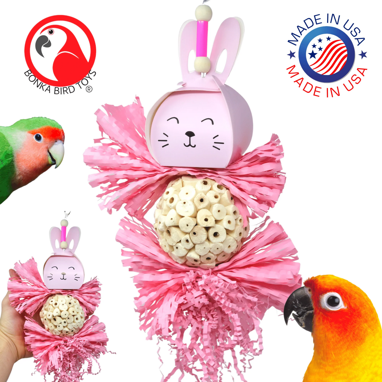 Sola Bunny Pink by Bonka Bird Toys - Limited Edition