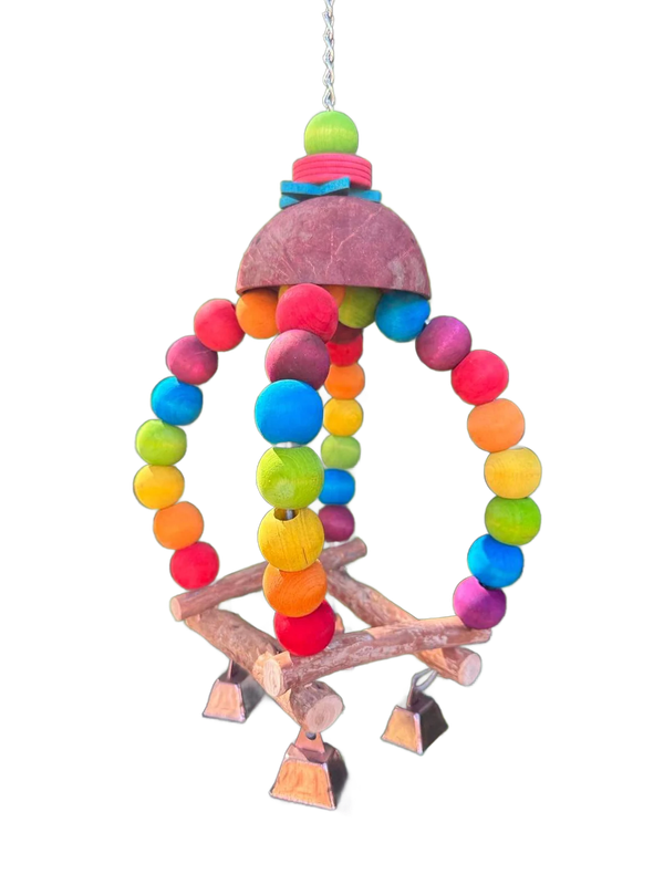 Coconut Tiki Hut for Small Size Birds by Ammerman Cage &amp; Equipment