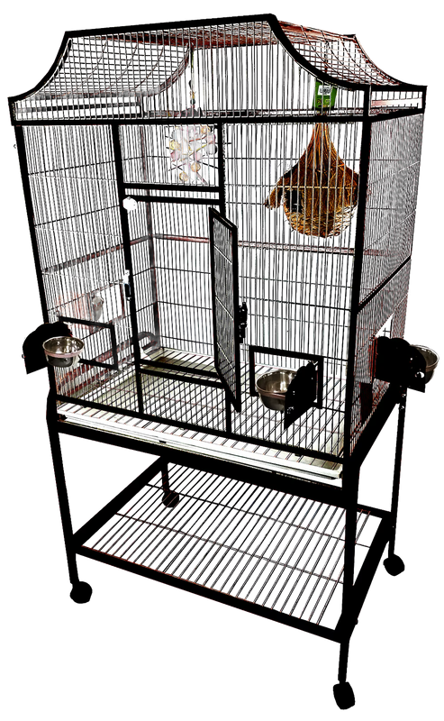 MA3221FL 32" x 21" x 61" Elegant Style Flight Cage in Black with 1/2" Bar Spacing by A&amp;E Cage Company