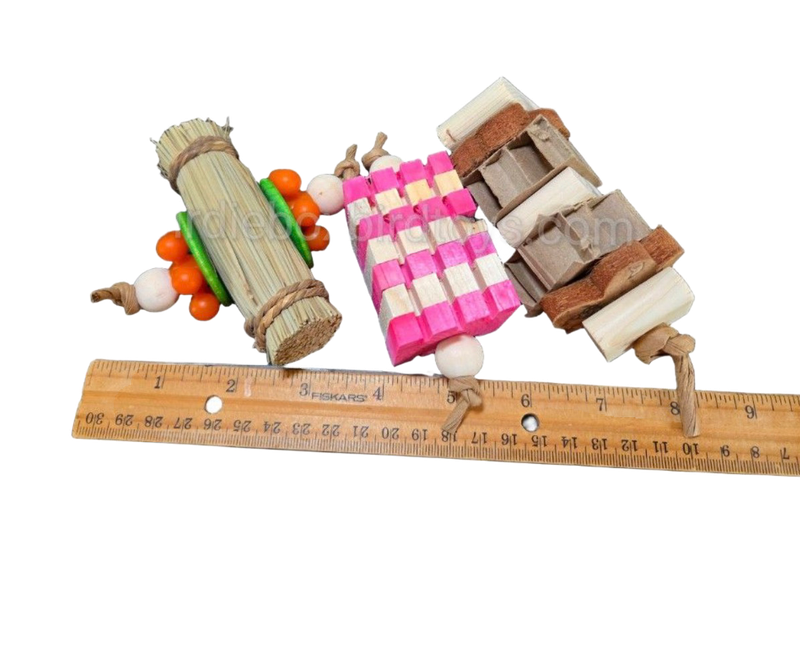 Large Bird Footie Combo 3 Pack by Birdie Box Bird Toys