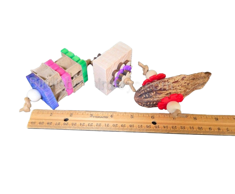 Medium Bird Footie Combo 3 Pack by Birdie Box Bird Toys