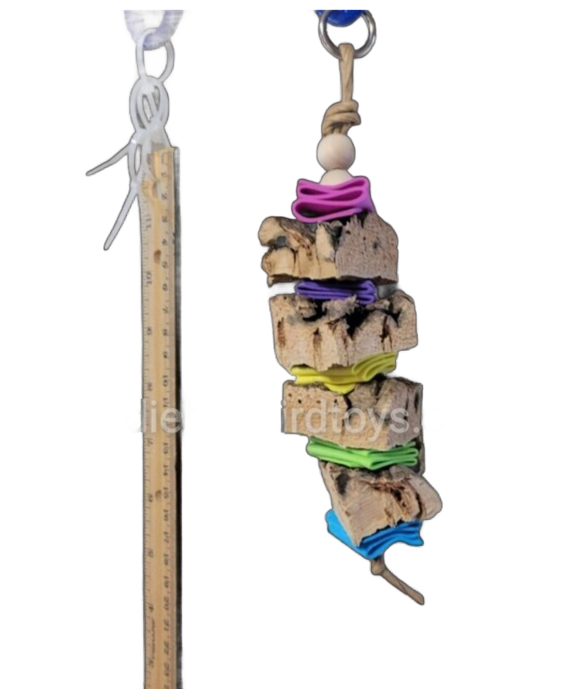 Corky Bites for Small Birds by Birdie Box Bird Toys