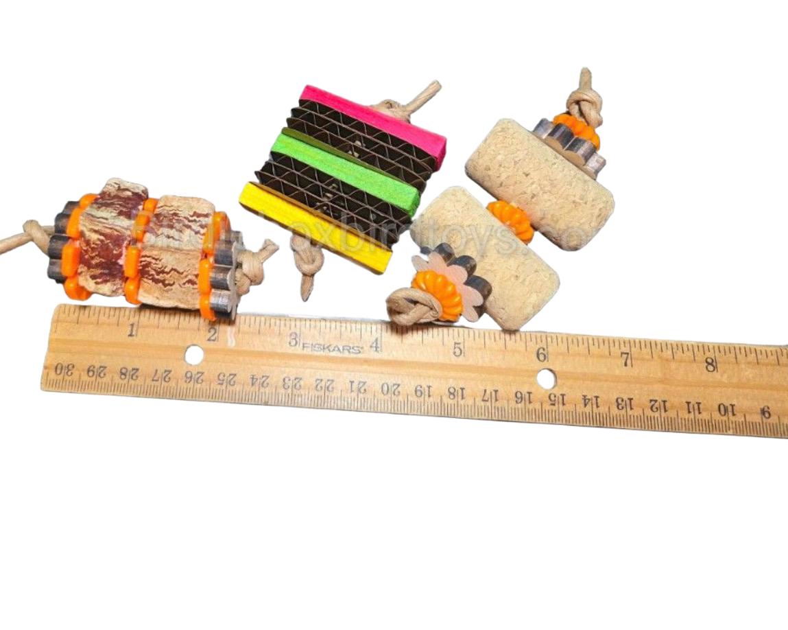 Small Bird Footie Combo 3 Pack by Birdie Box Bird Toys