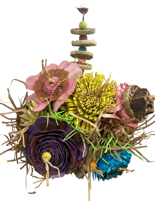 Blushing Bloom Basket Limited Edition for Small &amp; Medium Birds by Feathered Addictions