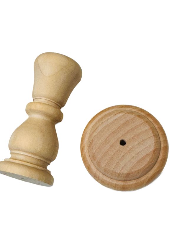 2 Piece 4" Candlestick Hardwood Birch Foot Toy for Large Birds by Parrotsrus