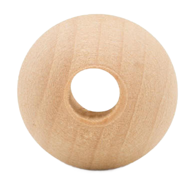 1.5" Large Hardwood Ball Bead with 3/8" Hole Pack of 5 Foot Toy for Large Birds by Parrotsrus