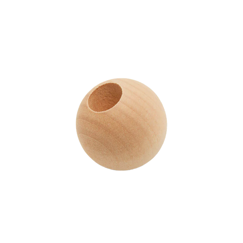 1.25" Foraging Hardwood Beads Pack of 5 Foot Toy for Medium and Large Birds by Parrotsrus