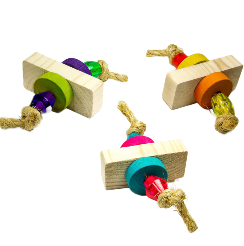 Sparkle Trio Set of 3 Foot Toys Medium and Large Parrots by The Best Bird Toys