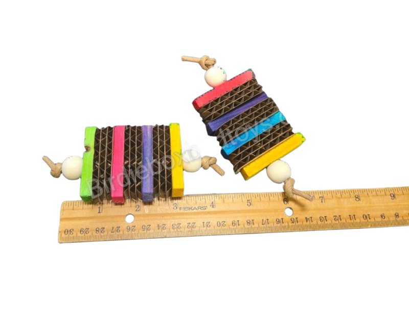 Linus Footies 2 Pack perfect for Medium Birds by Birdie Box Bird Toys