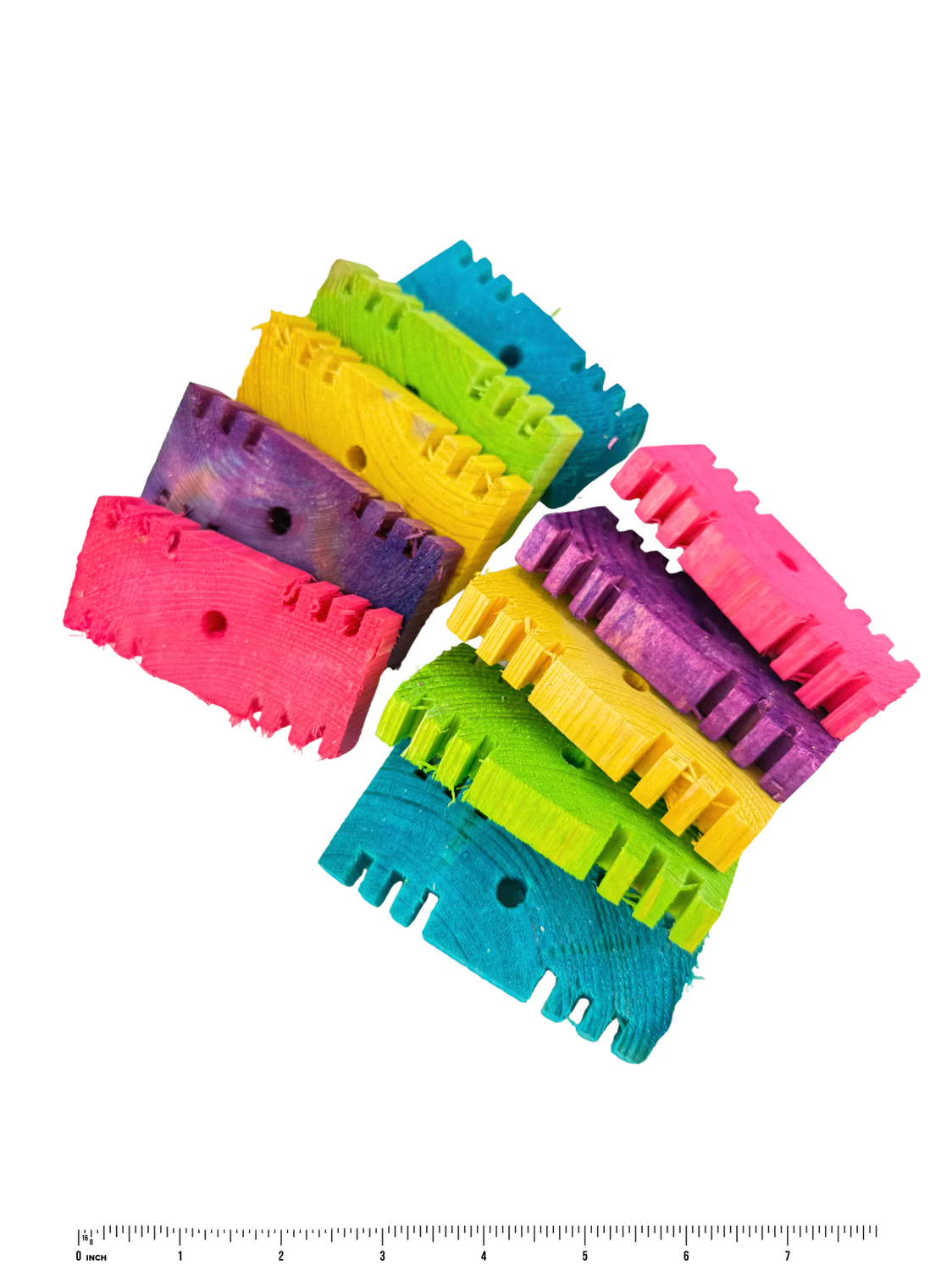 Colored Long Puzzler Blocks - 1" Thick - 10 Pack by Cheep Thrills