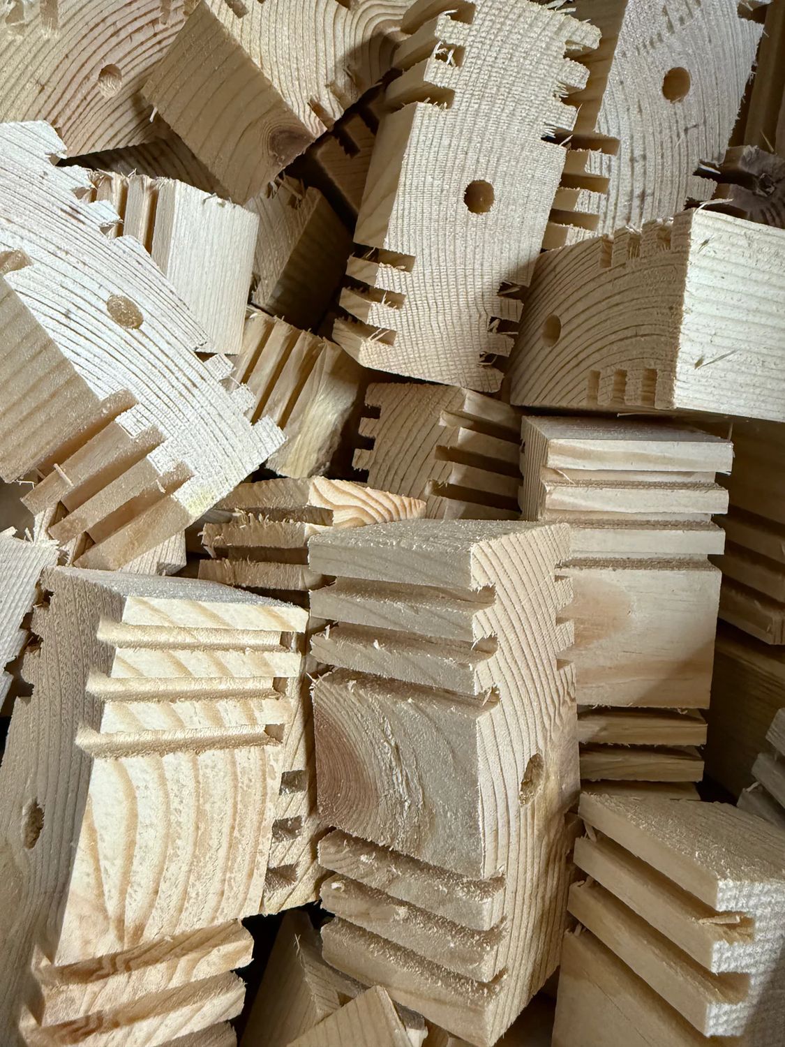 Natural Long Puzzler Blocks - 1.5" Thick - 10 Pack by Cheep Thrills