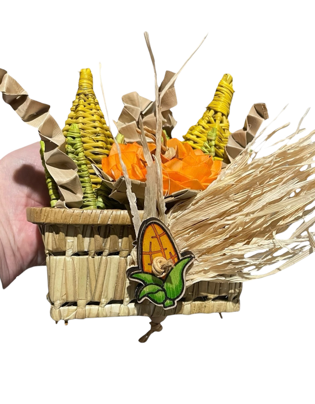 Corn Farmer Foraging Basket Limited Edition for Small Birds by Feathered Addictions