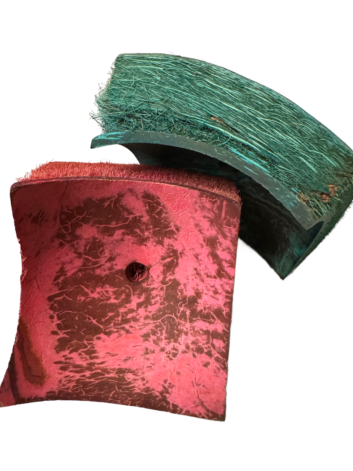 Coconut Hairy Squares Colored 3" x 3" Pack of 6 by Feathered Addictions