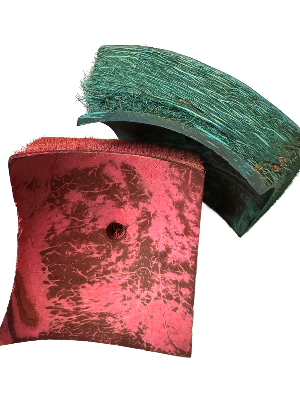 Coconut Hairy Squares Colored 3" x 3" Pack of 6 by Feathered Addictions