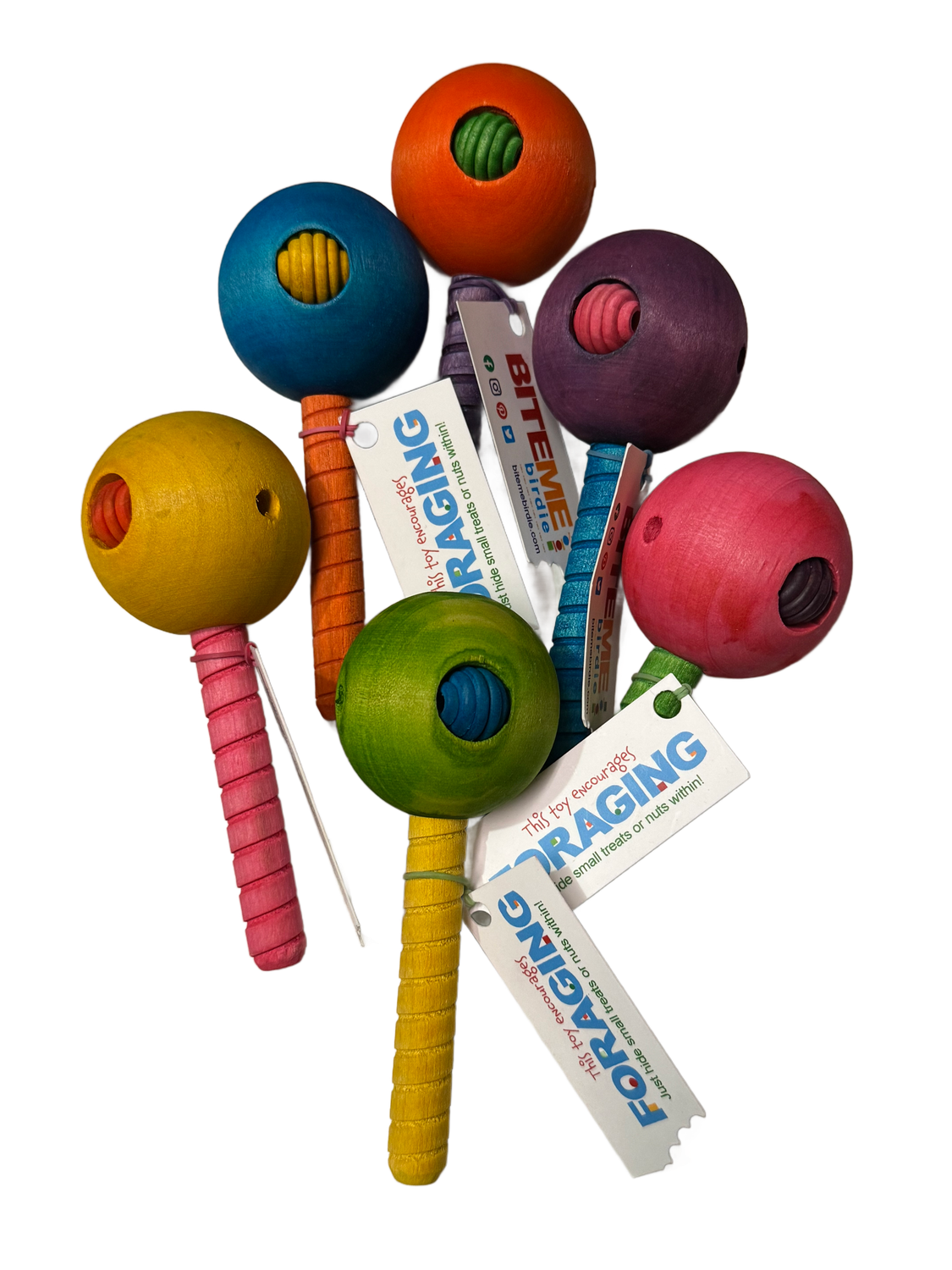 Lollipop Large Foot Toy for Large Size Birds by Bite Me Birdie