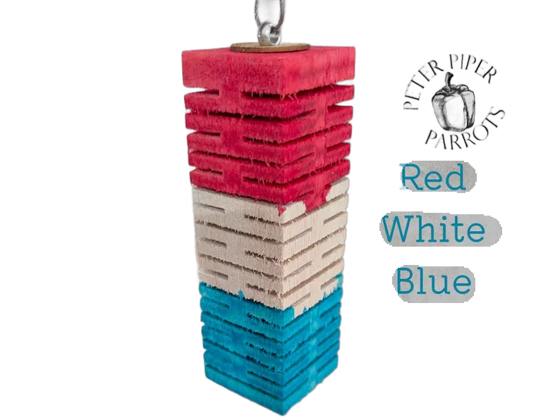 Red White &amp; Blue Slot Canyon Pink Balsa Chipper by Peter Piper Parrots