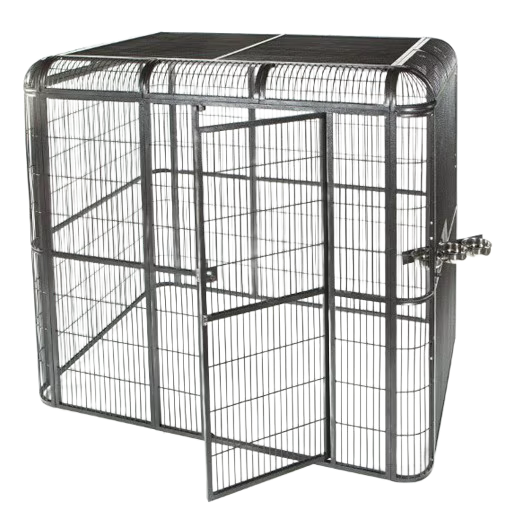WI8561 Walk-in Aviary 85'' x 61'' x 79'' in Black with 1/2" Bar Spacing by A&amp;E Cage Company