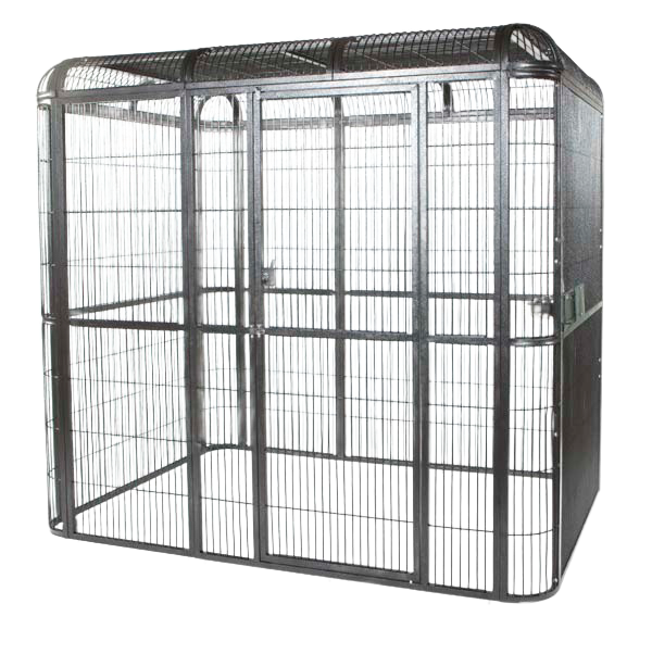 WI8561 Walk-in Aviary 85'' x 61'' x 79'' in 304 Grade STAINLESS STEEL with 1/2" Bar Spacing by A&amp;E Cage Company