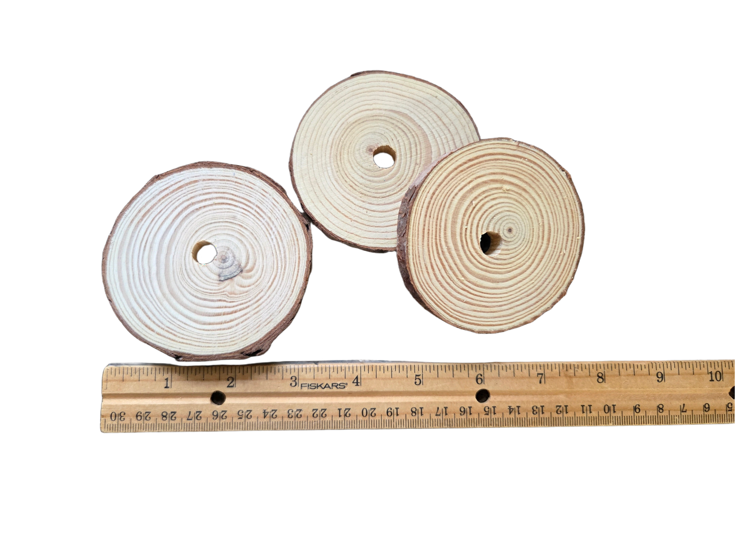 Pine Rounds Drilled 15 Pack by Birdie Box Bird Toys