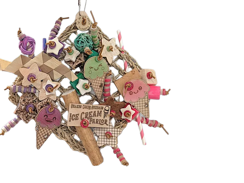 Ice Cream Parlor Artisan 7" x 7" Premium Mat Shredder by Peter Piper Parrots Limited Edition