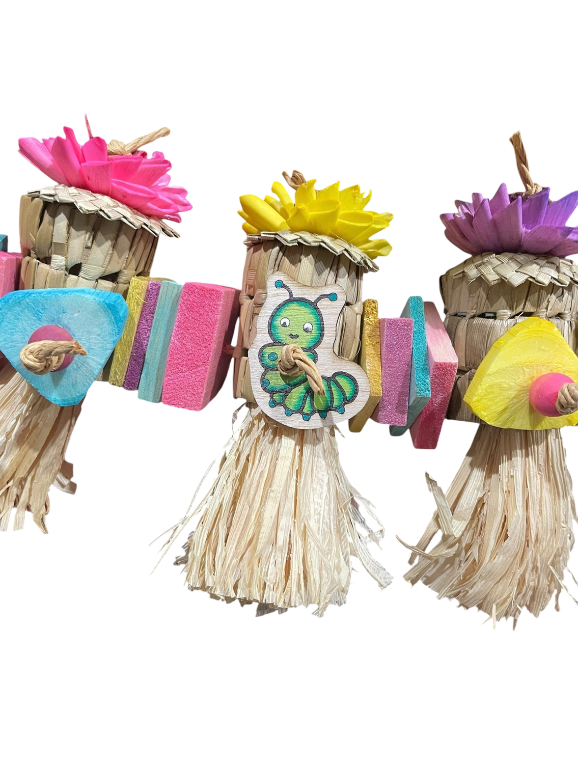 Caterpillar Garland Delight for Small and some Medium Birds by Feathered Addictions