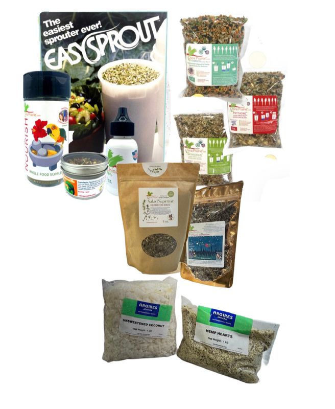 Parrotsrus Weekly Raw Food Mash Starter Kit Combo
