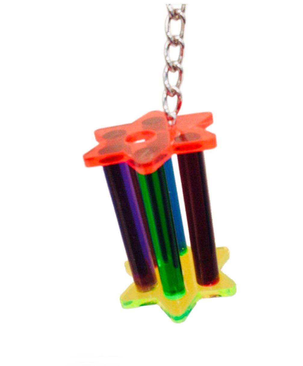 Tree Nut Jail Acrylic Hanging Toy for Medium &amp; Large Size Birds by Bell Plastics Bird Toys