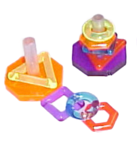 Shapes Stack Small Acrylic Training Toy for Small Birds by Bell Plastics Bird Toys